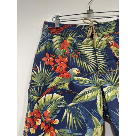 Polo Ralph Lauren Parrot Birds Floral Print Swim Shorts Trunks Mens Size 30 - Picture 3 of 12